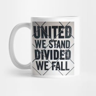 United we stand divided we fall newspaper headline Mug